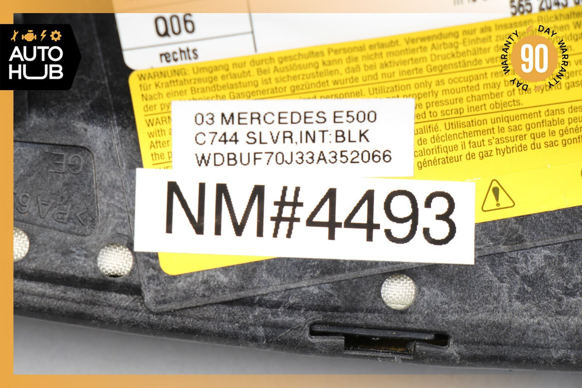 03-06 Mercedes W211 E500 E320 Side Seat Airbag Air Bag Front Right Black OEM - photo 12