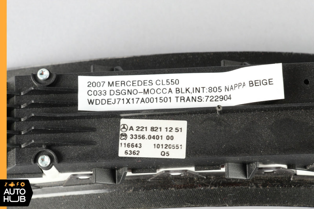 07-13 Mercedes W216 CL550 S550 Dashboard Dash Control Switch Panel 2218211251 - photo 12