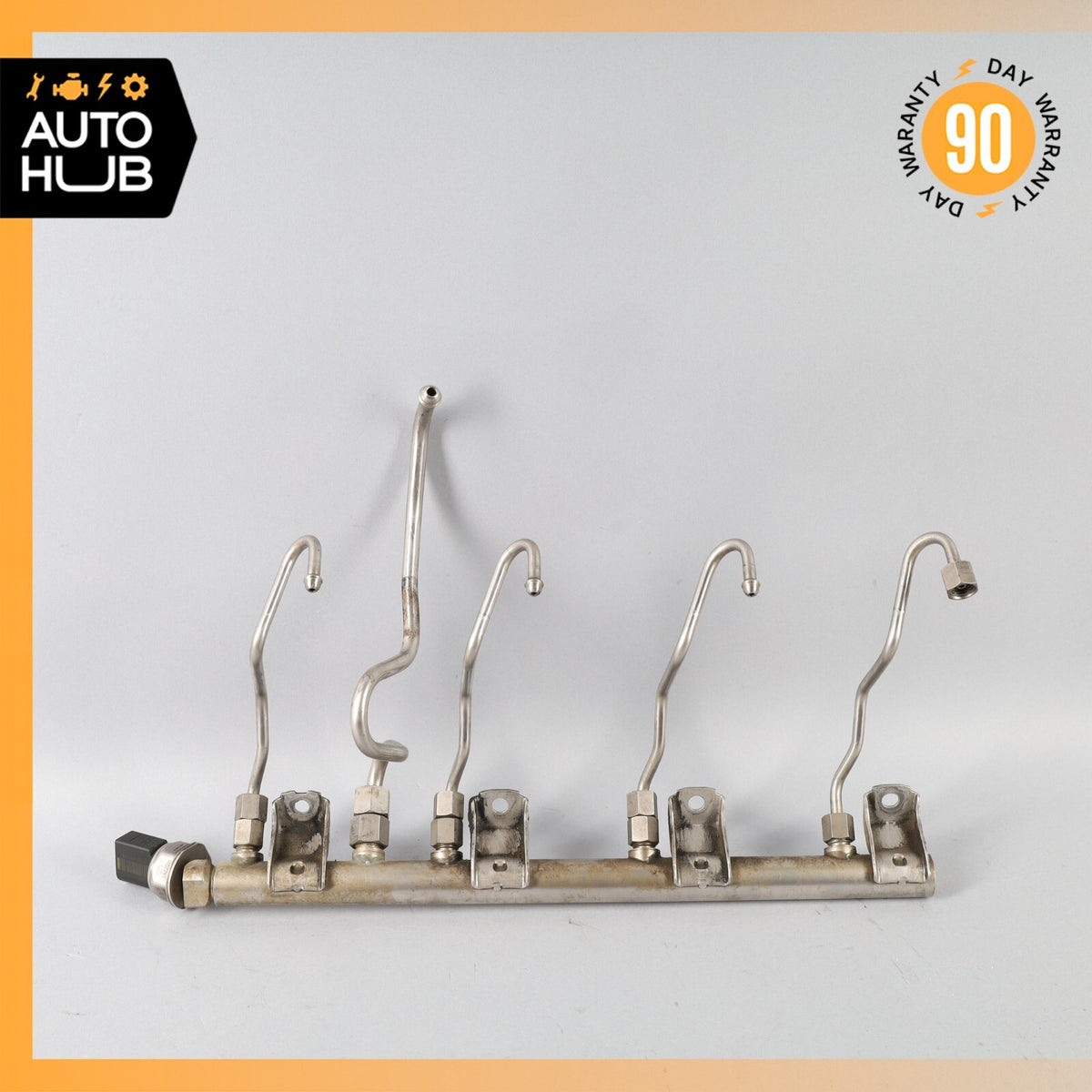 09-12 BMW F10 550i 750i 650i N63 4.4L Left Driver Side Fuel Rail w/Sensor OEM - photo 1