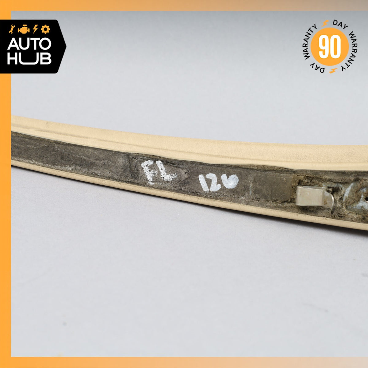 Mercedes W126 420SEL Front Left Door Window Panel Trim Beige OEM - photo 11