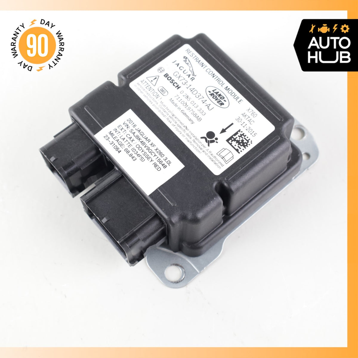 Jaguar X260 XF Airbag Air Bag Sensor SRS Control Module OEM - photo 1