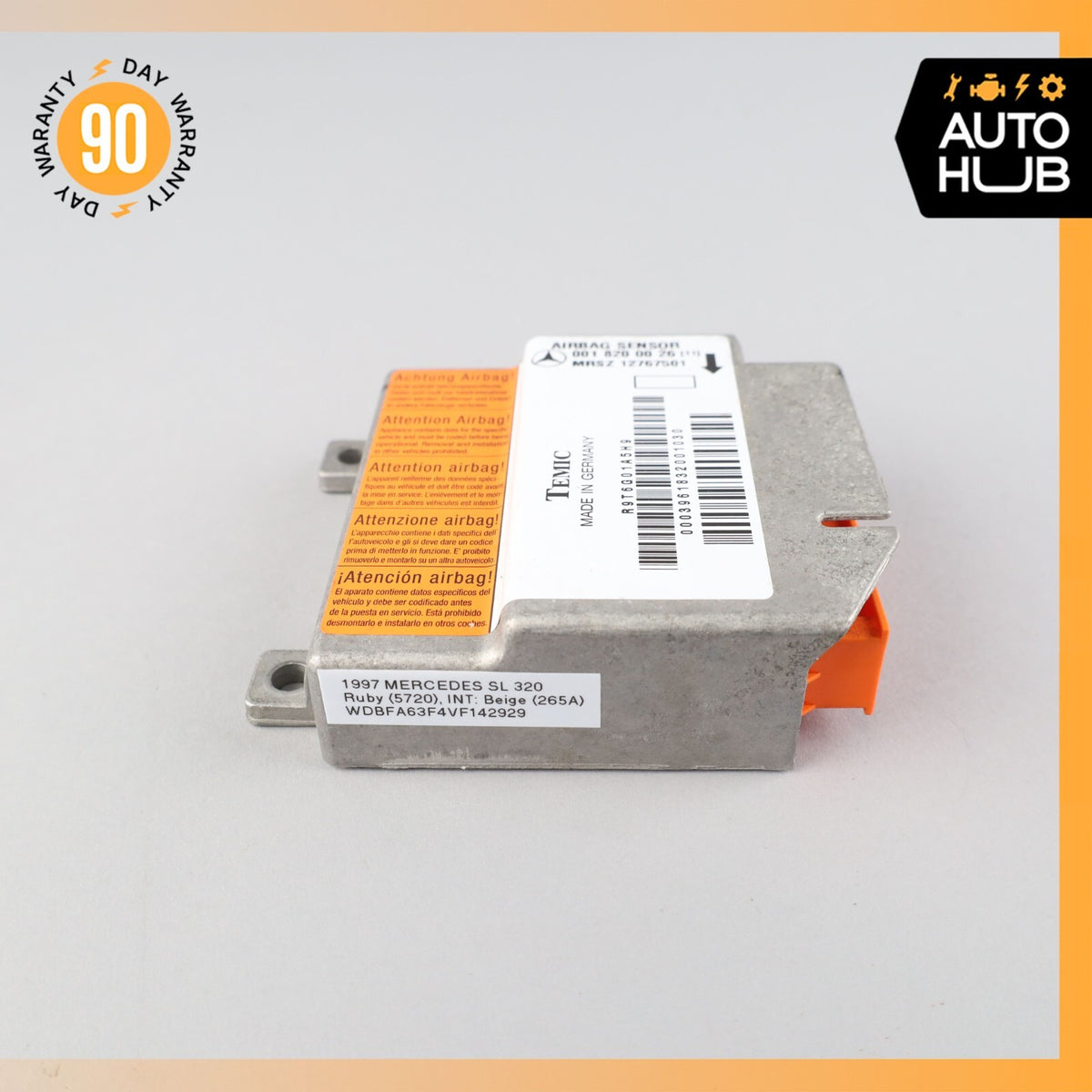 96-02 Mercedes R129 SL320 E420 Airbag Air Bag Sensor SRS Control Module OEM - photo 4