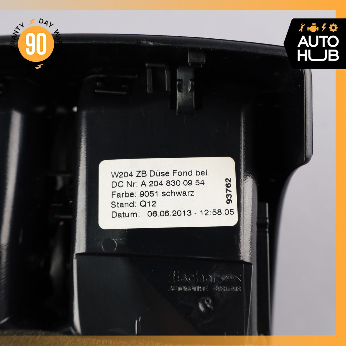08-17 Mercedes W204 C250 E350 Rear Center Console AC Air Vent Trim Black OEM - photo 11