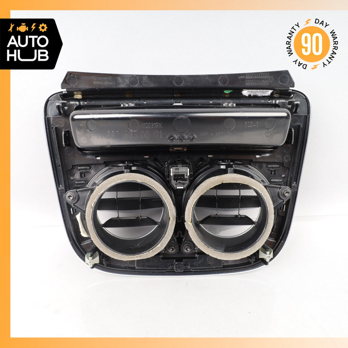 14-20 Mercedes W222 S550 Sedan Rear Center Console AC Air Vent Trim Black OEM - photo 8