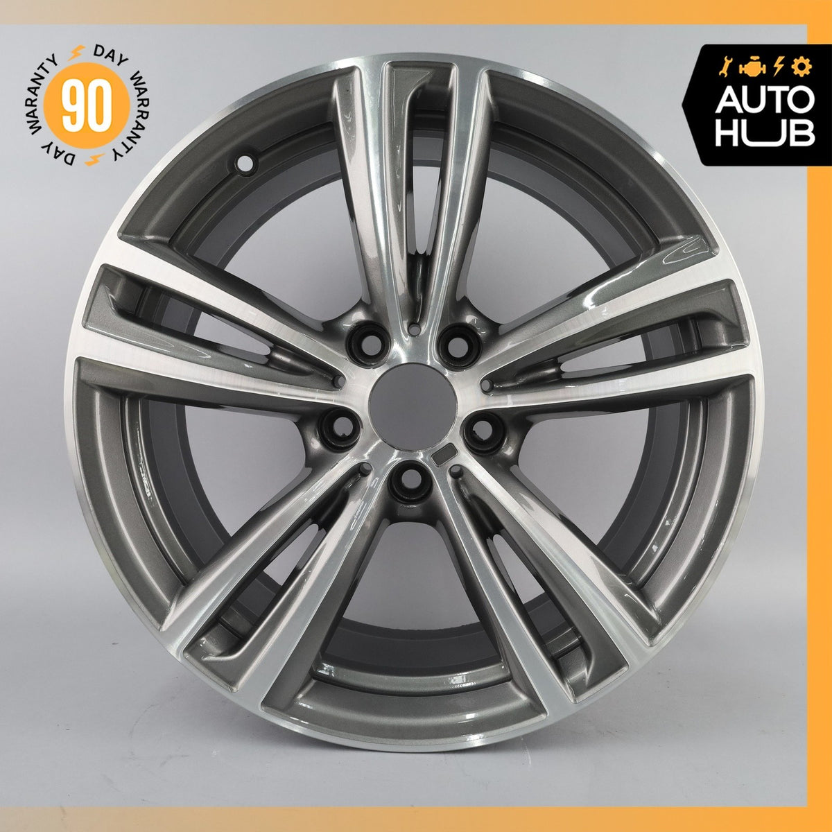 BMW F30 335i 340i 430i 8.5 x 19 19" Style 442 Rear Wheel Rim Polished Gray OEM - photo 2