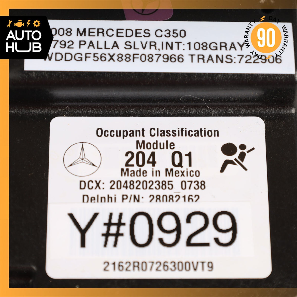 08-11 Mercedes W204 C350 C300 C250 Seat Occupancy Sensor Mat SRS Module OEM - photo 8