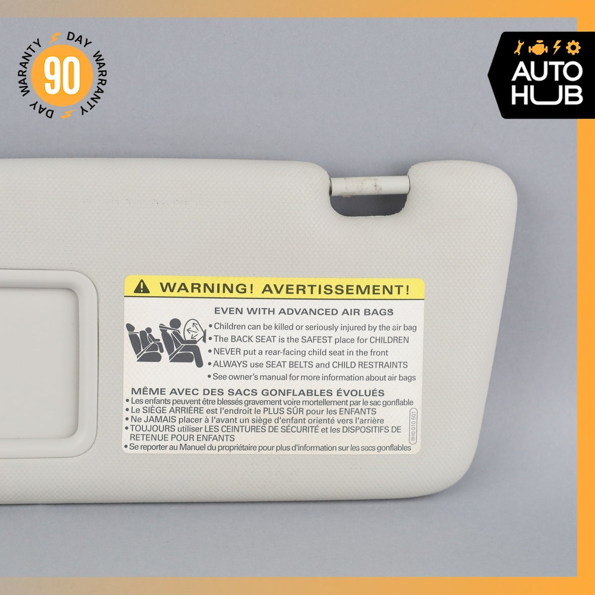 10-12 Audi B8 A4 S4 Left Sunvisor Sun Visor Gray 8K0857551L OEM - photo 6