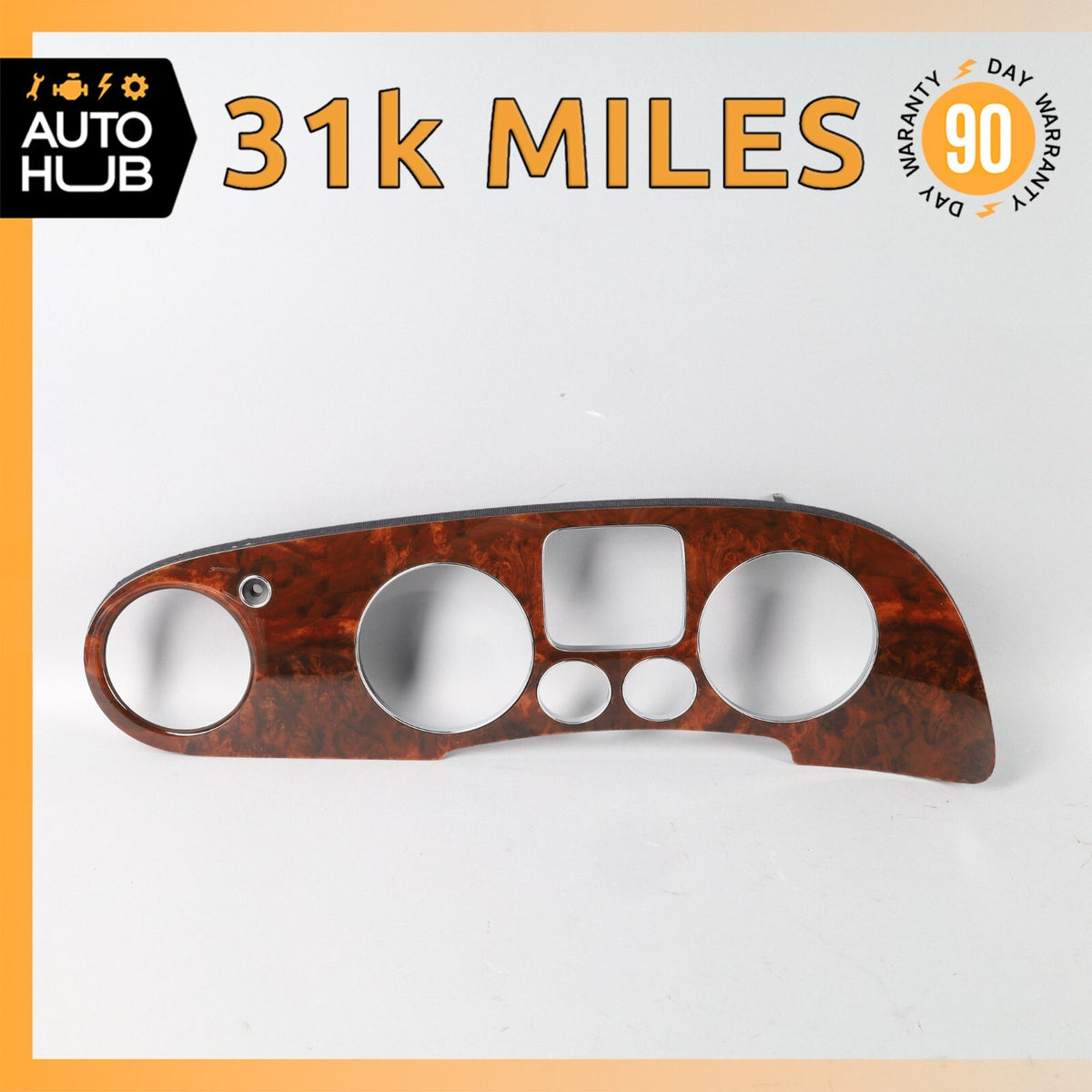 03-13 Bentley Continental GT GTC Dash Panel Speedometer Bezel Trim Wood OEM 31k - photo 1