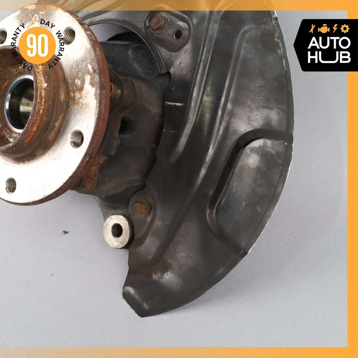 13-15 BMW E84 X1 AWD Front Right Side Spindle Knuckle Hub w/ Shield OEM 48k - photo 5