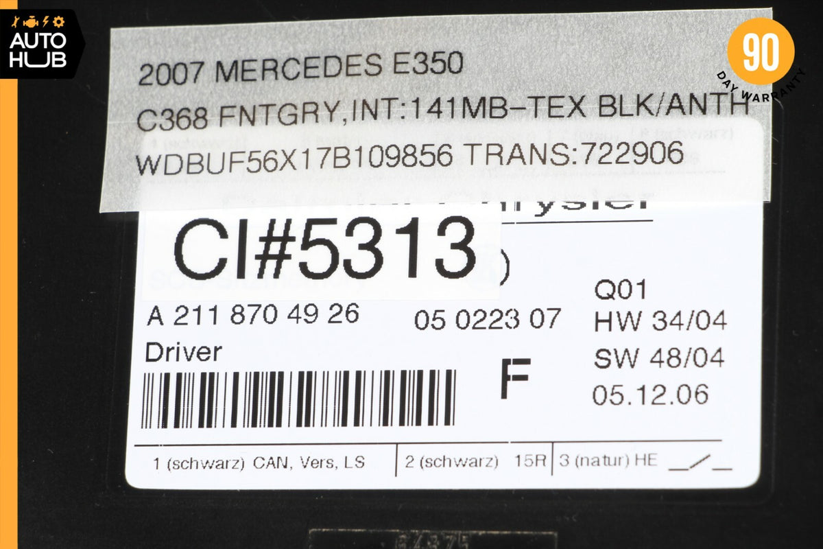03-12 Mercedes W211 E350 GL550 SLK280 E320 Seat Control Module Left Side OEM - photo 8