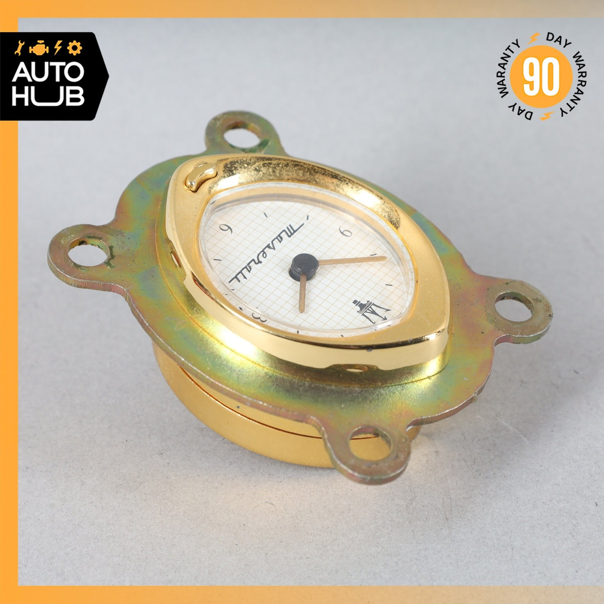 00-07 Maserati M138 4200 Coupe 3200 Center Dashboard Analog Gold Clock OEM 31k - photo 5