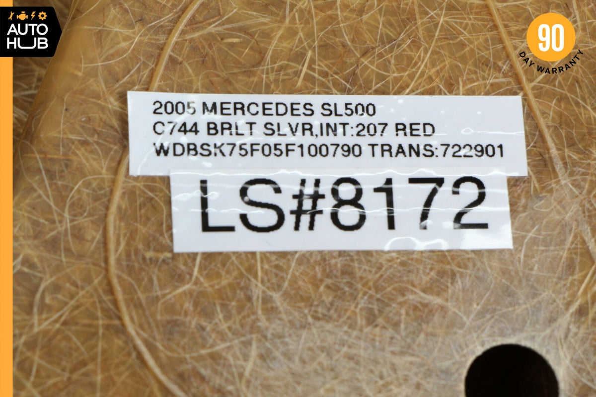 03-06 Mercedes R230 SL500 SL55 AMG Rear Center Cover Trim Panel Red OEM - photo 12