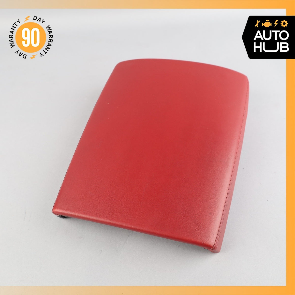 Porsche Panamera 970 Center Console Arm Rest Storage Cover Leather Red OEM - photo 1