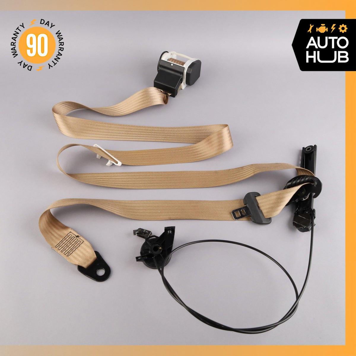 99-04 Bentley Arnage / RR Seraph Front Right Side Seat Belt Retractor Beige OEM - photo 2