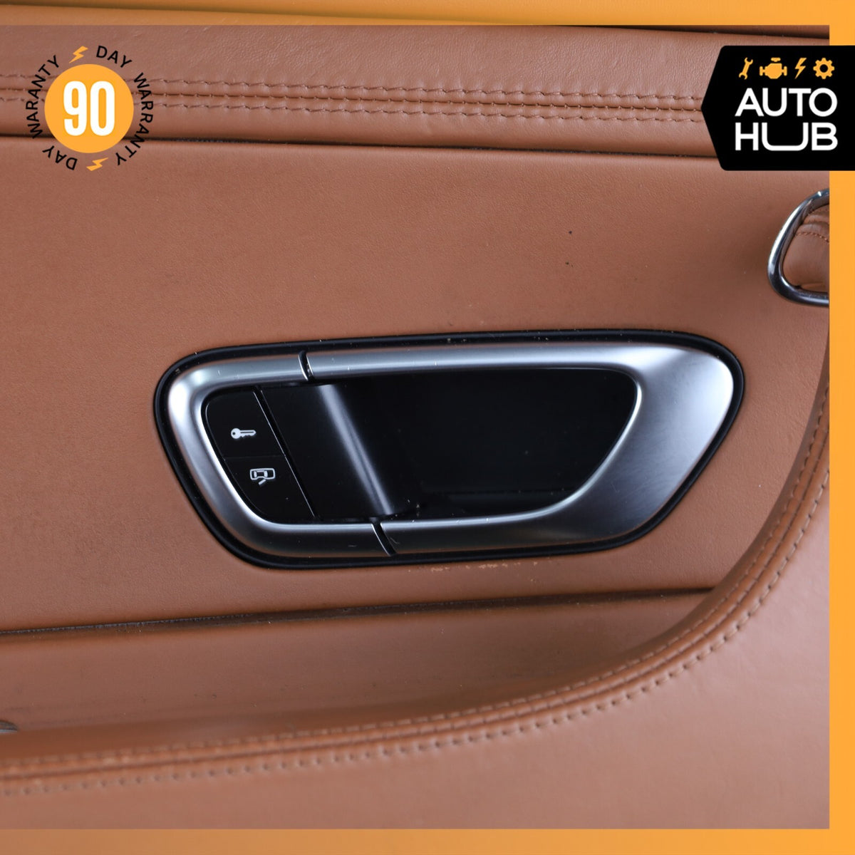 03-10 Bentley Continental GT Left Driver Side Interior Door Panel Brown OEM 53k - photo 10