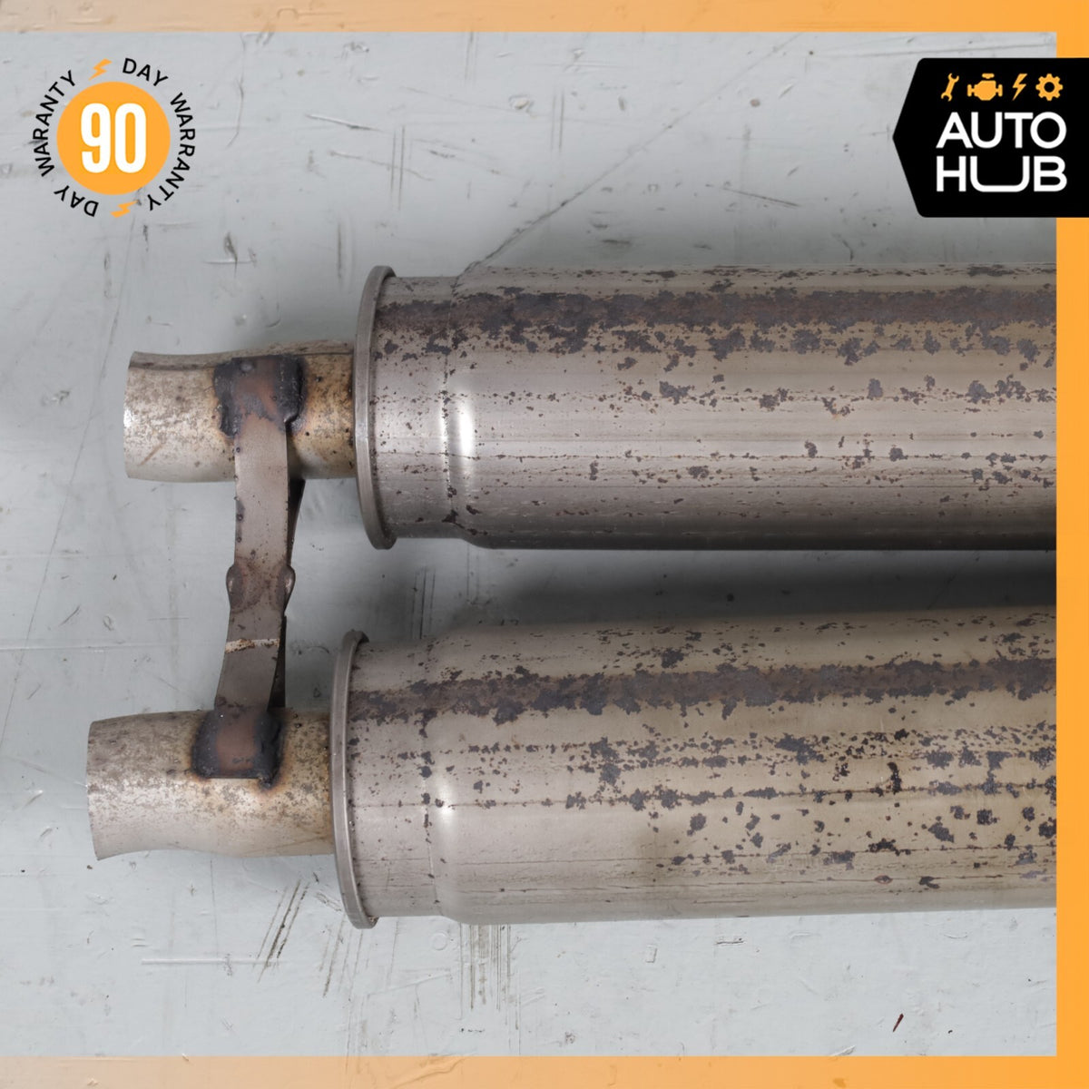 03-05 Ford Thunderbird 3.9L Exhaust Central Resonator Mid Pipe Silencer OEM 80k - photo 9