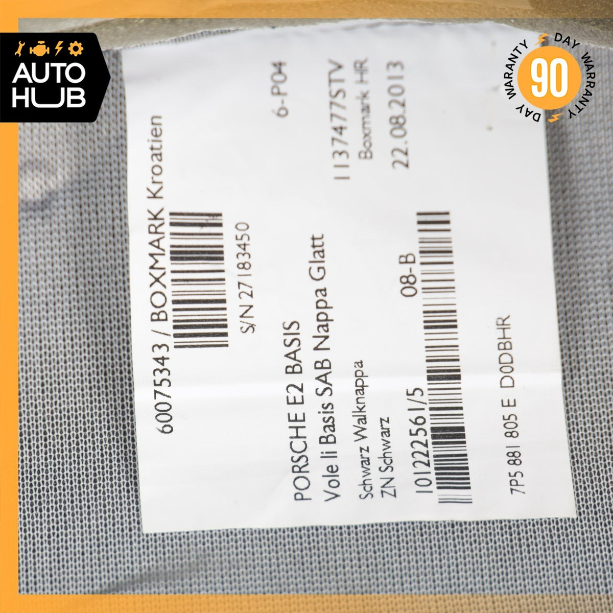 11-18 Porsche Cayenne 958 Front Left Side Seat Upper Cushion Leather OEM - photo 19
