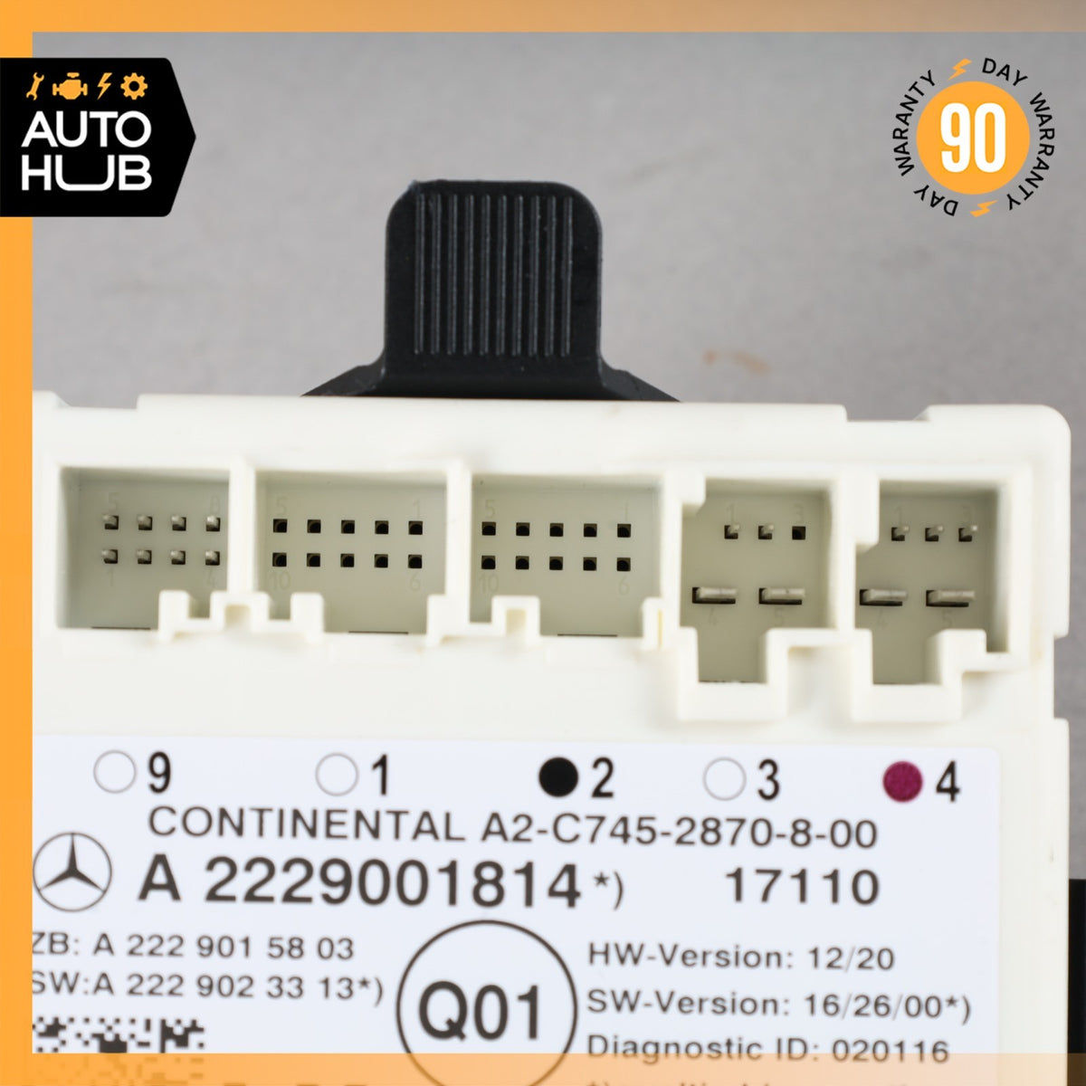16-19 Mercedes W205 C350e C300 Rear Left Driver Side Door Control Module OEM - photo 6