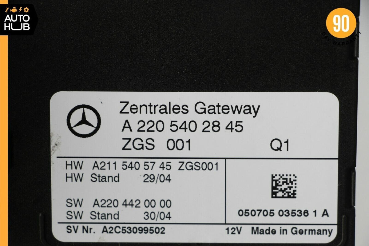 03-11 Mercedes W215 CL500 E320 Central Gateway Control Module 2205402845 OEM - photo 5