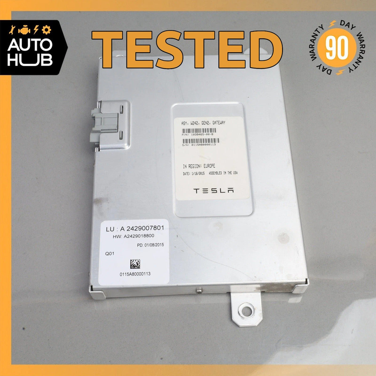15-17 Mercedes W242 B250e Central Gateway Control Module 2429007801 OEM - photo 1