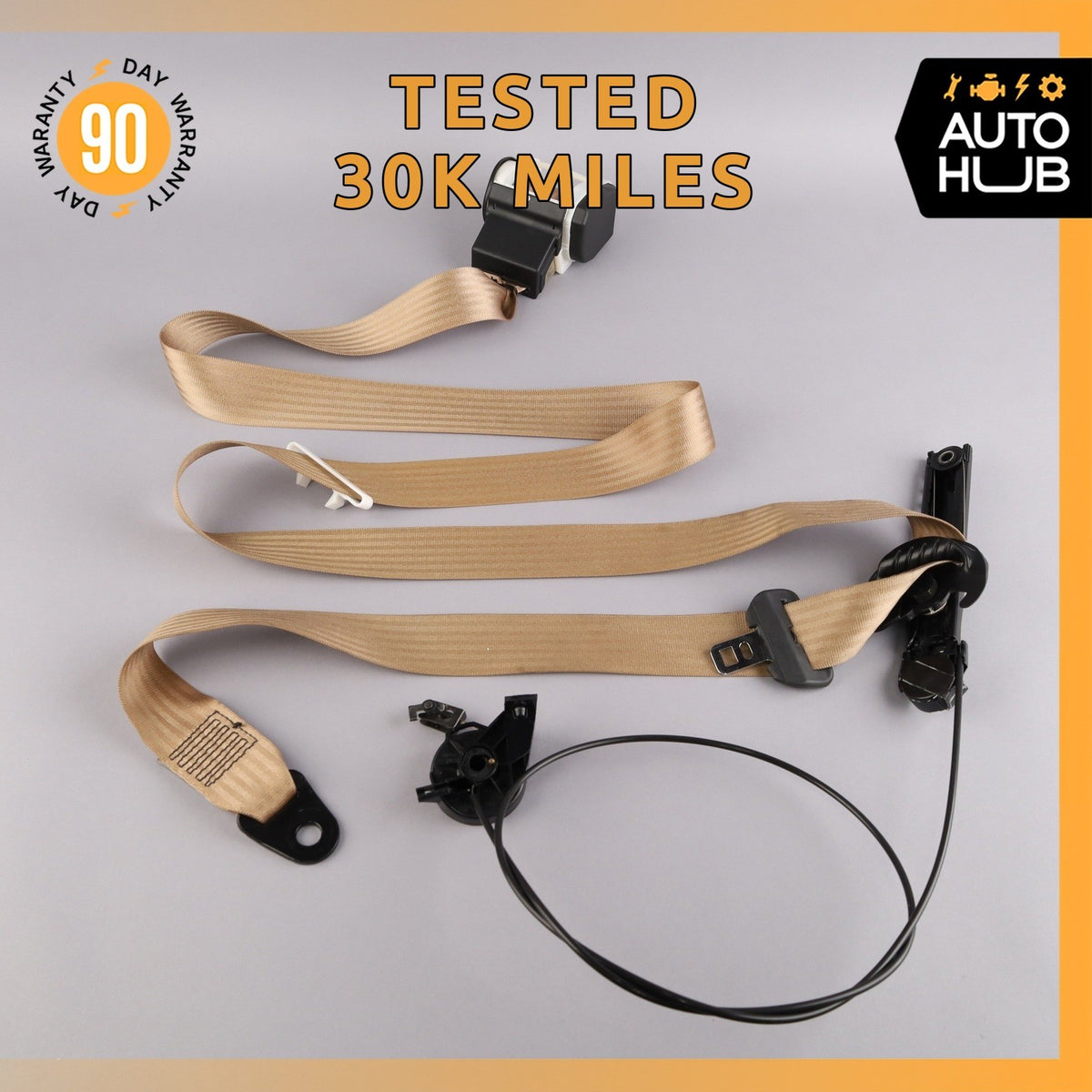 99-04 Bentley Arnage / RR Seraph Front Right Side Seat Belt Retractor Beige OEM - photo 1