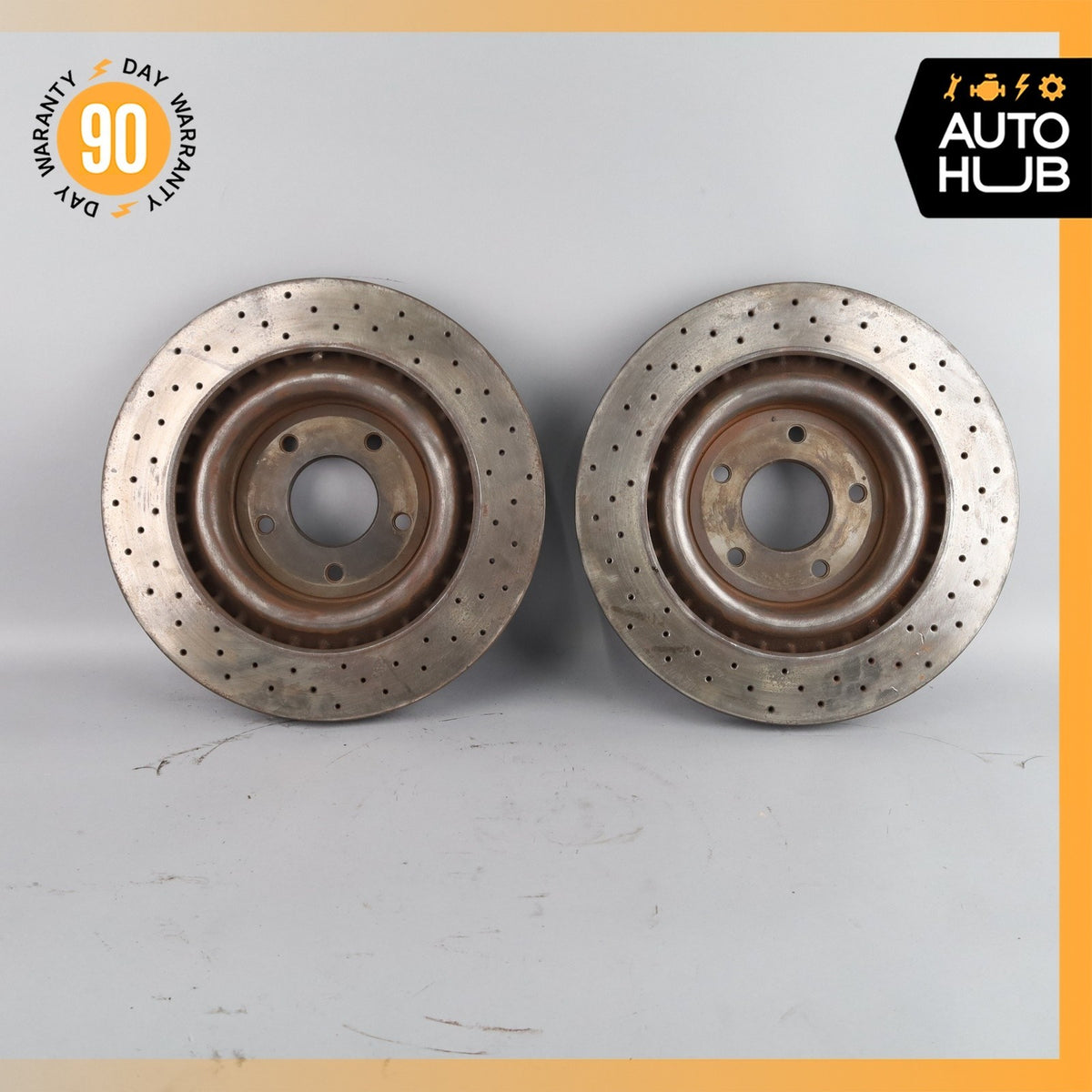 00-04 Aston Martin DB7 Front Brake Rotors Disc Left & Right Set OEM 38k - photo 12