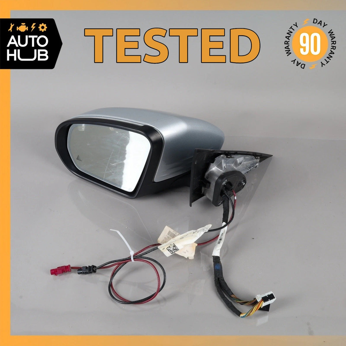 15-16 Mercedes W205 C300 Sedan Left Side Rear View Door Mirror w/ Blind Spot OEM - photo 1