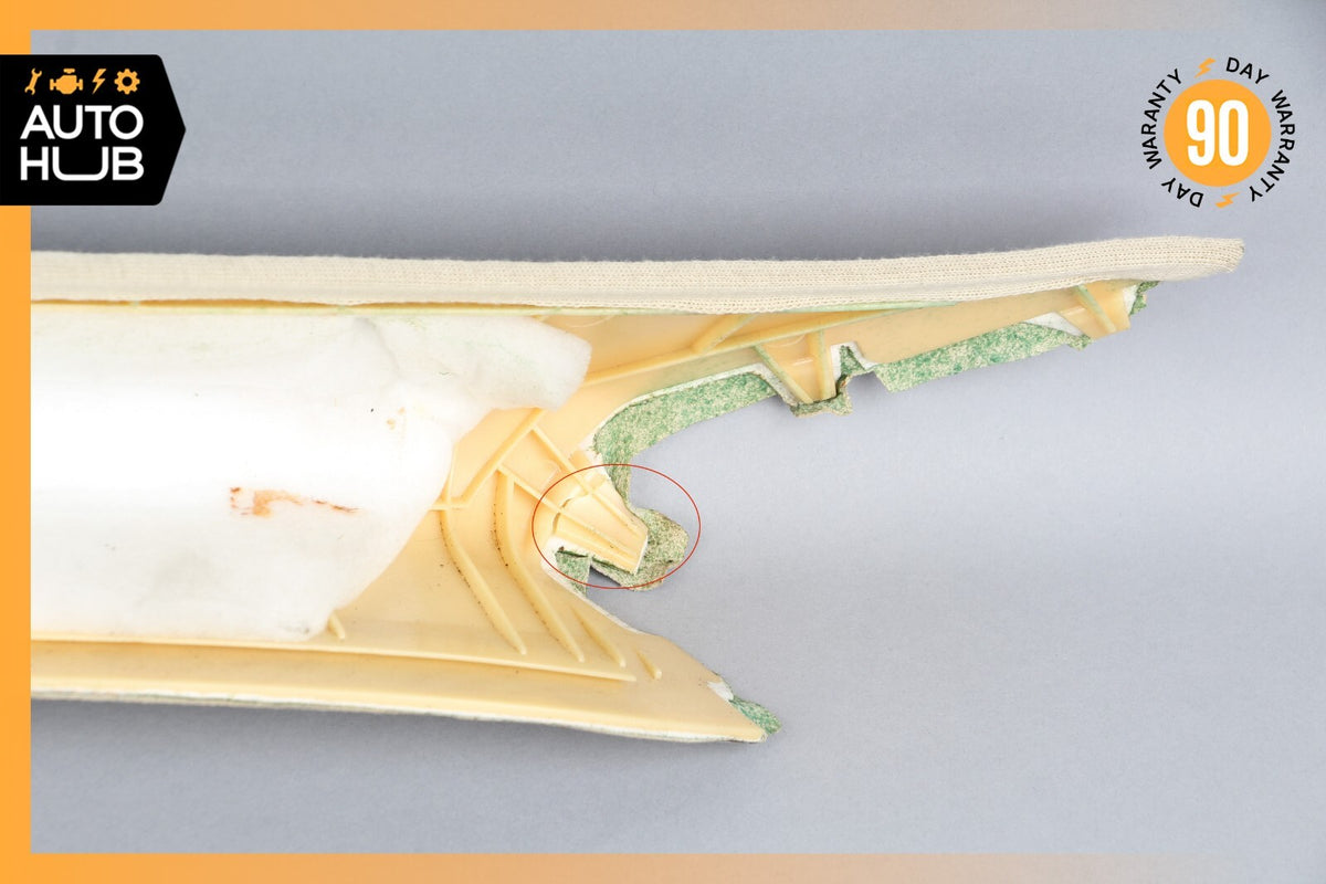 06-11 Mercedes W219 CLS63 CLS55 A Pillar Trim Panel Right Side Suede Beige OEM - photo 9