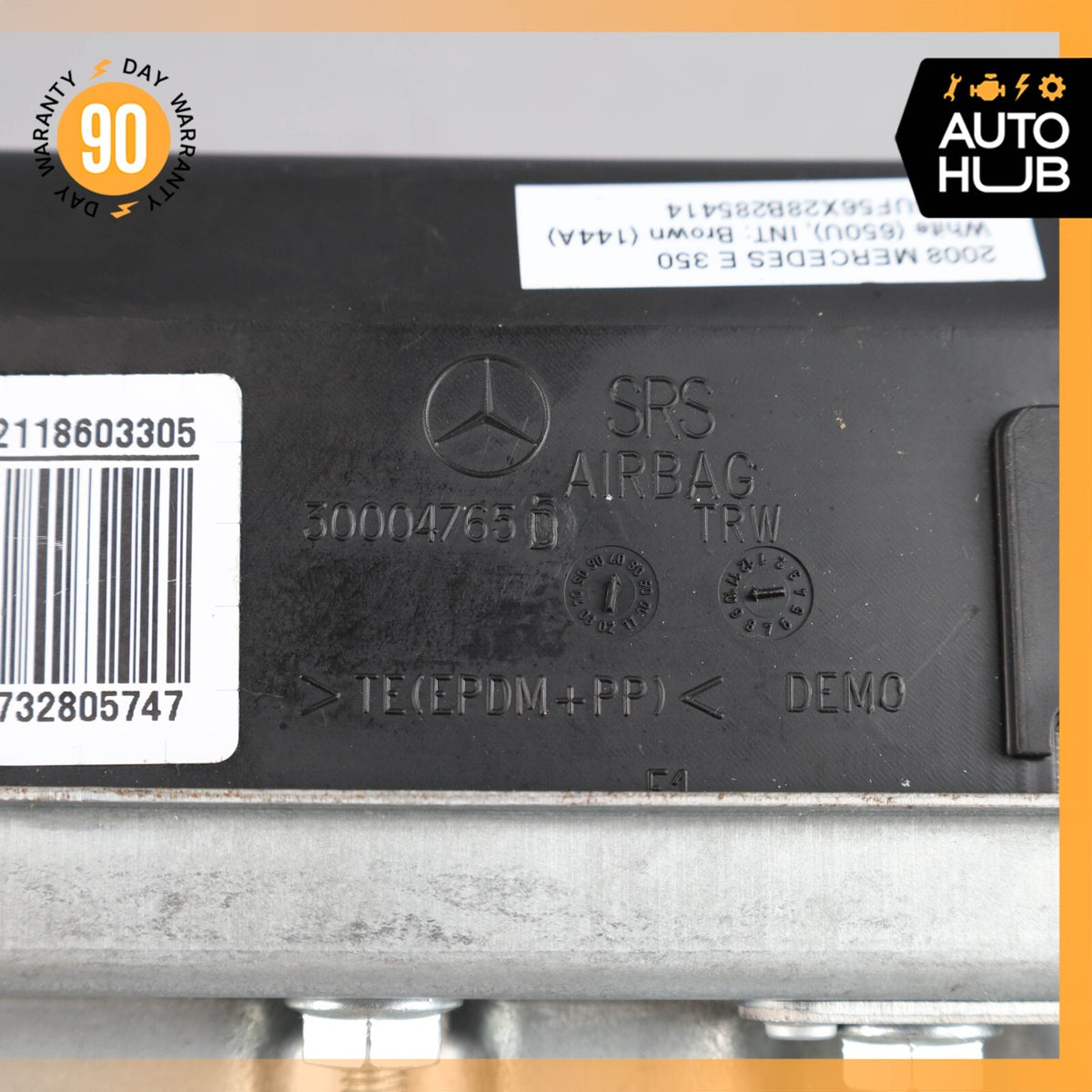03-09 Mercedes W211 E350 E550 E320 Glove Box Right Passenger Airbag Air Bag OEM - photo 12