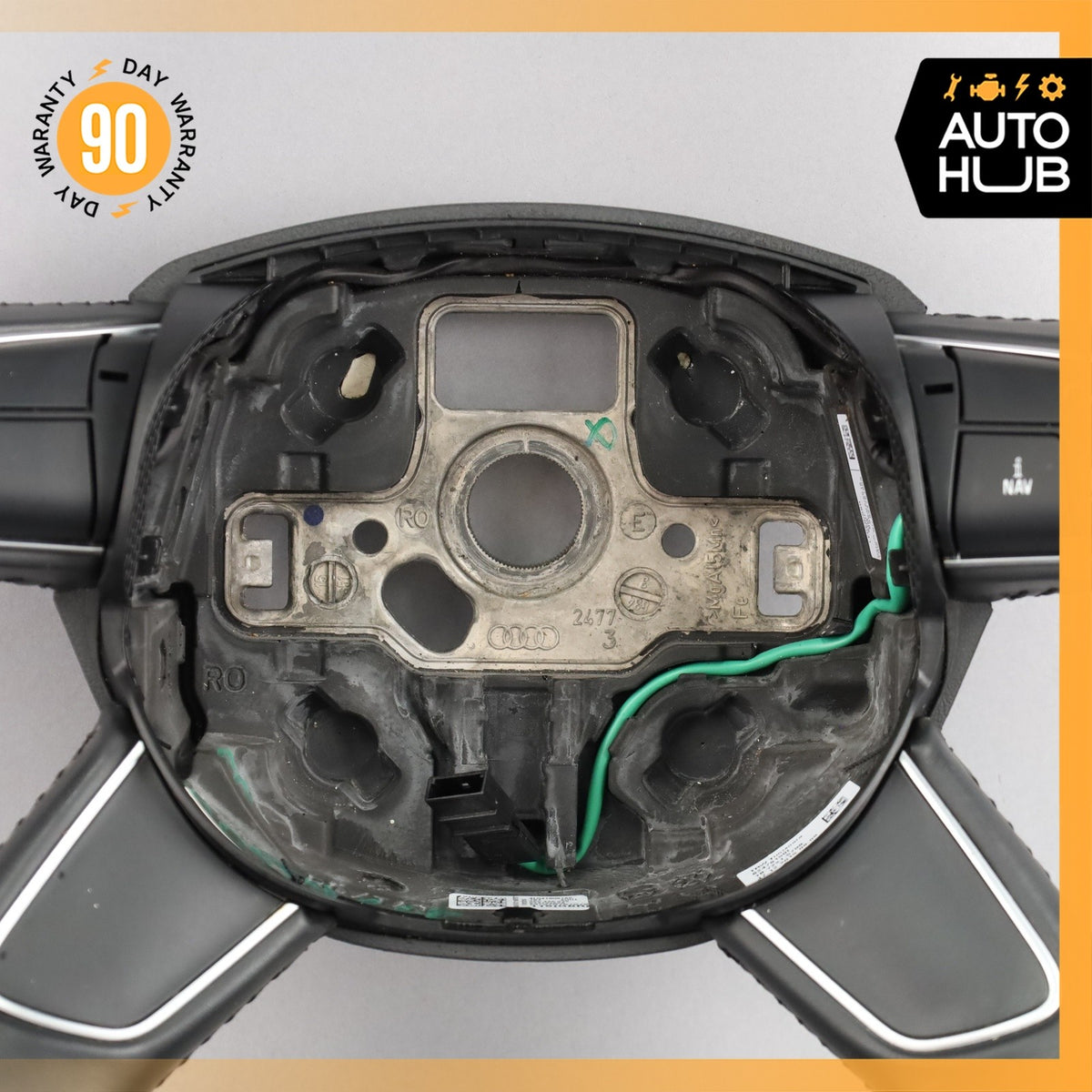 Audi 8R Q5 4-Spoke Steering Wheel w/ Switch Black 8R0419091BD OEM - photo 7