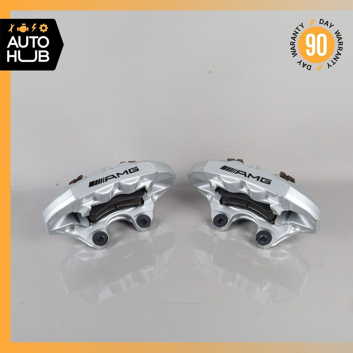 Mercedes W204 C63 AMG Rear Left & Right Side Brake Calipers Set OEM - photo 2