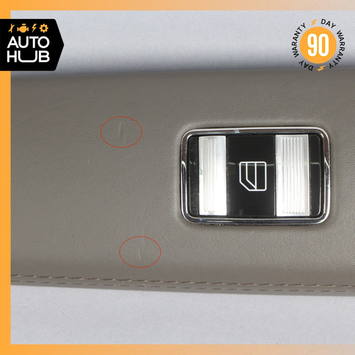 07-10 Mercedes W216 CL550 Front Right Side Door Window Switch Trim Designo OEM - photo 3