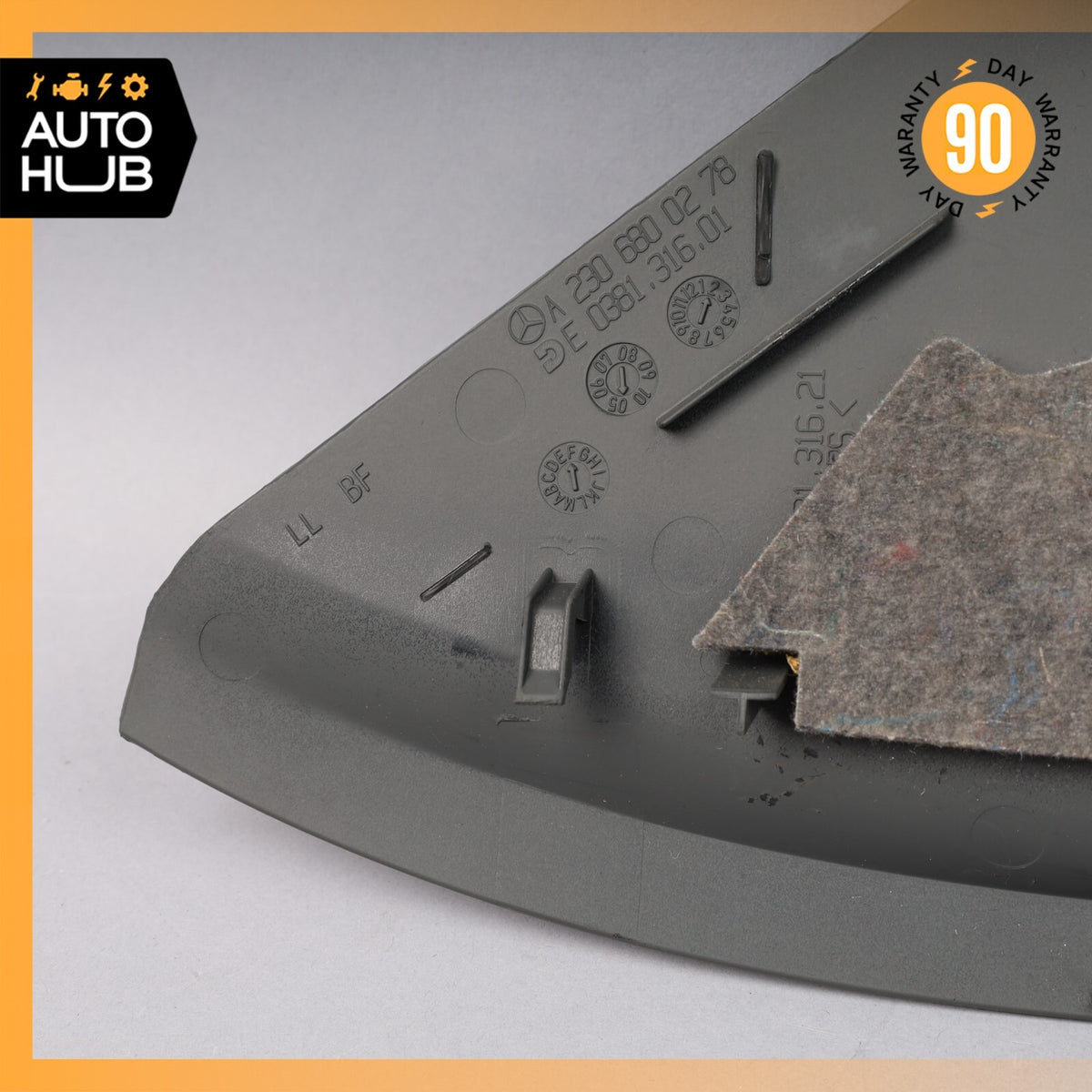 03-06 Mercedes R230 SL500 SL55 Right Side Dashboard Dash Trim Panel Cover OEM - photo 9