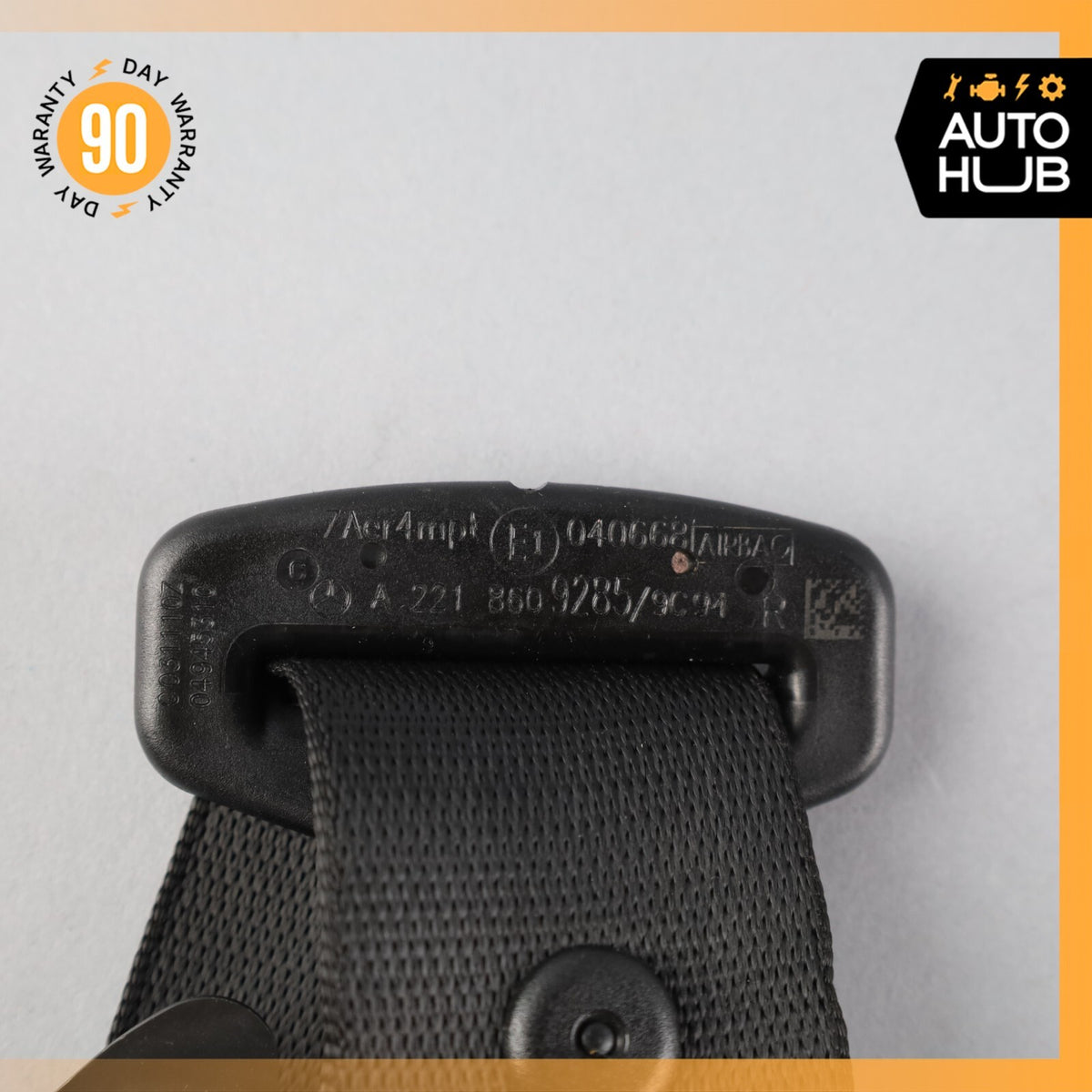 10-13 Mercedes W221 S400 S63 AMG Seat Belt Front Right Passenger Side Black OEM - photo 13