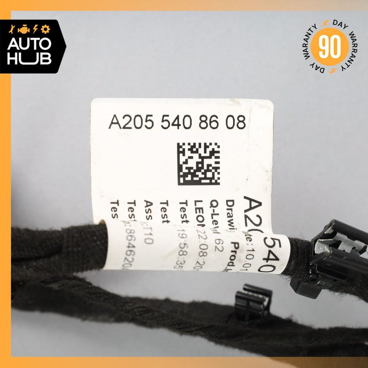 2016 Mercedes W205 C300 Door Harness Rear Left or Right Side OEM - photo 12