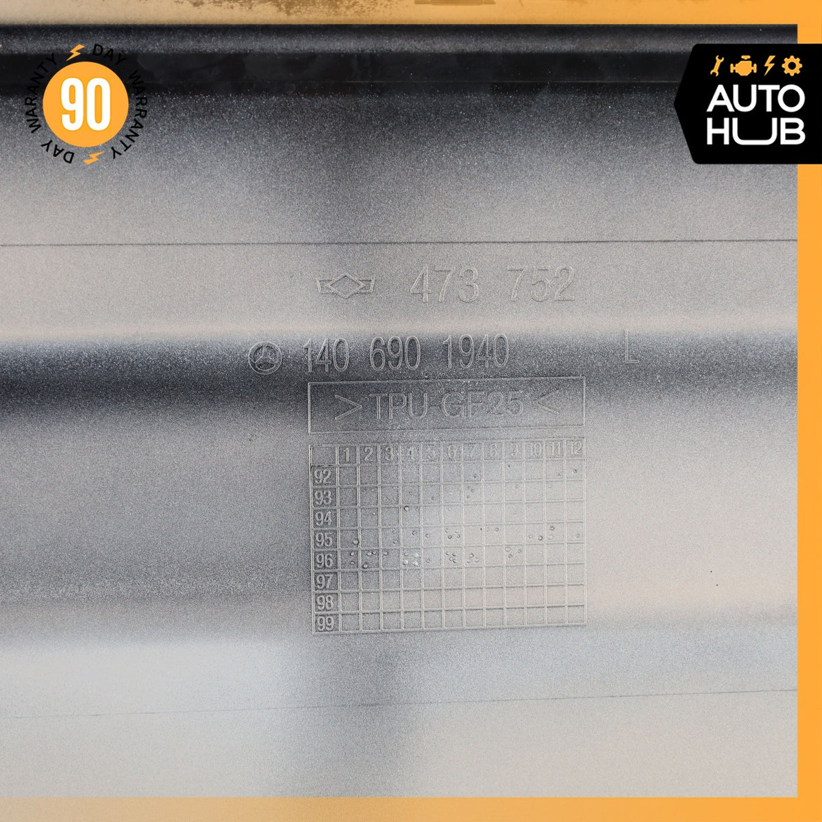 93-99 Mercedes W140 CL600 S500 Coupe Left Door Panel Lower Moulding Trim OEM - photo 19