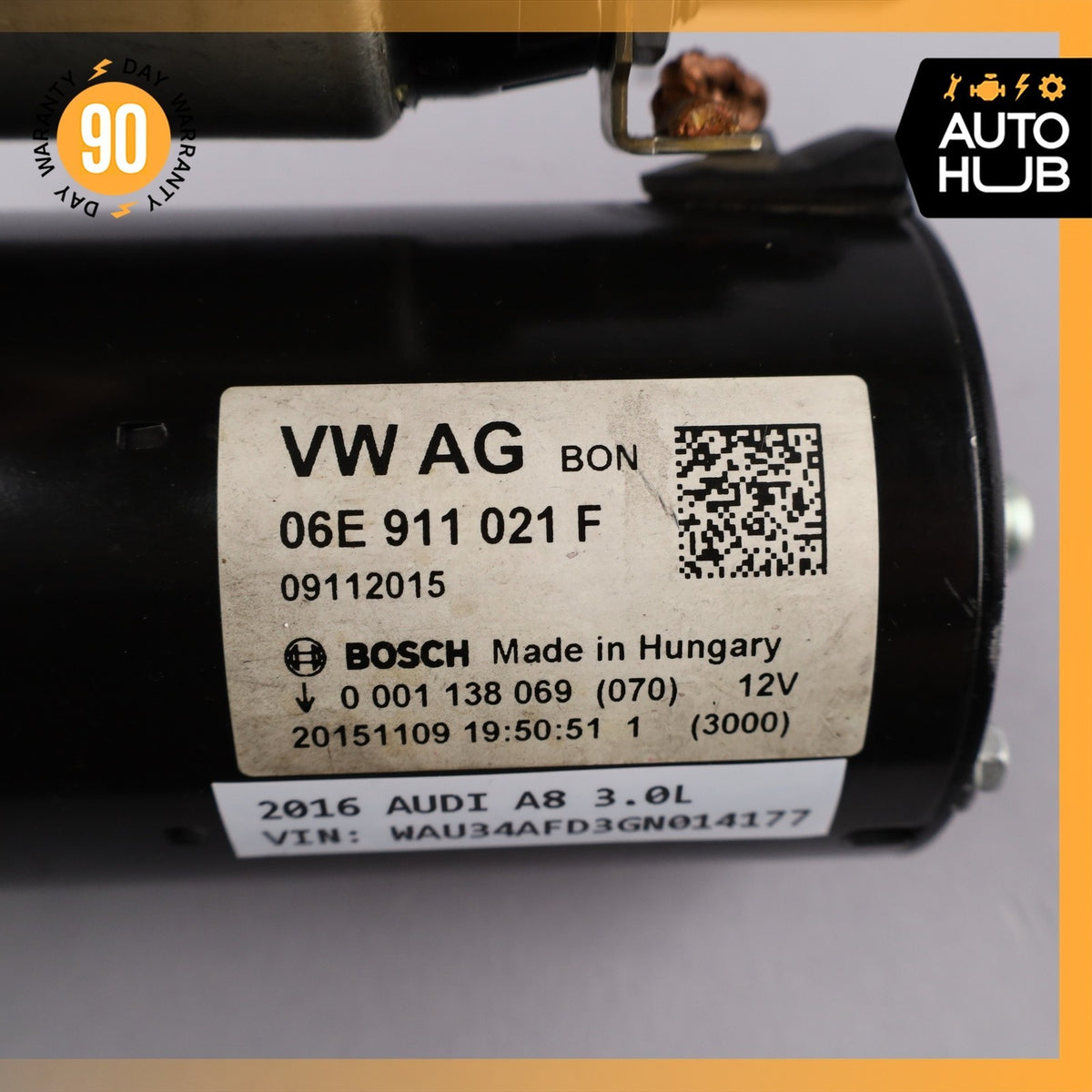 11-18 Audi D4 A8L 3.0L Engine Motor Starter 4H1880302 OEM - photo 10