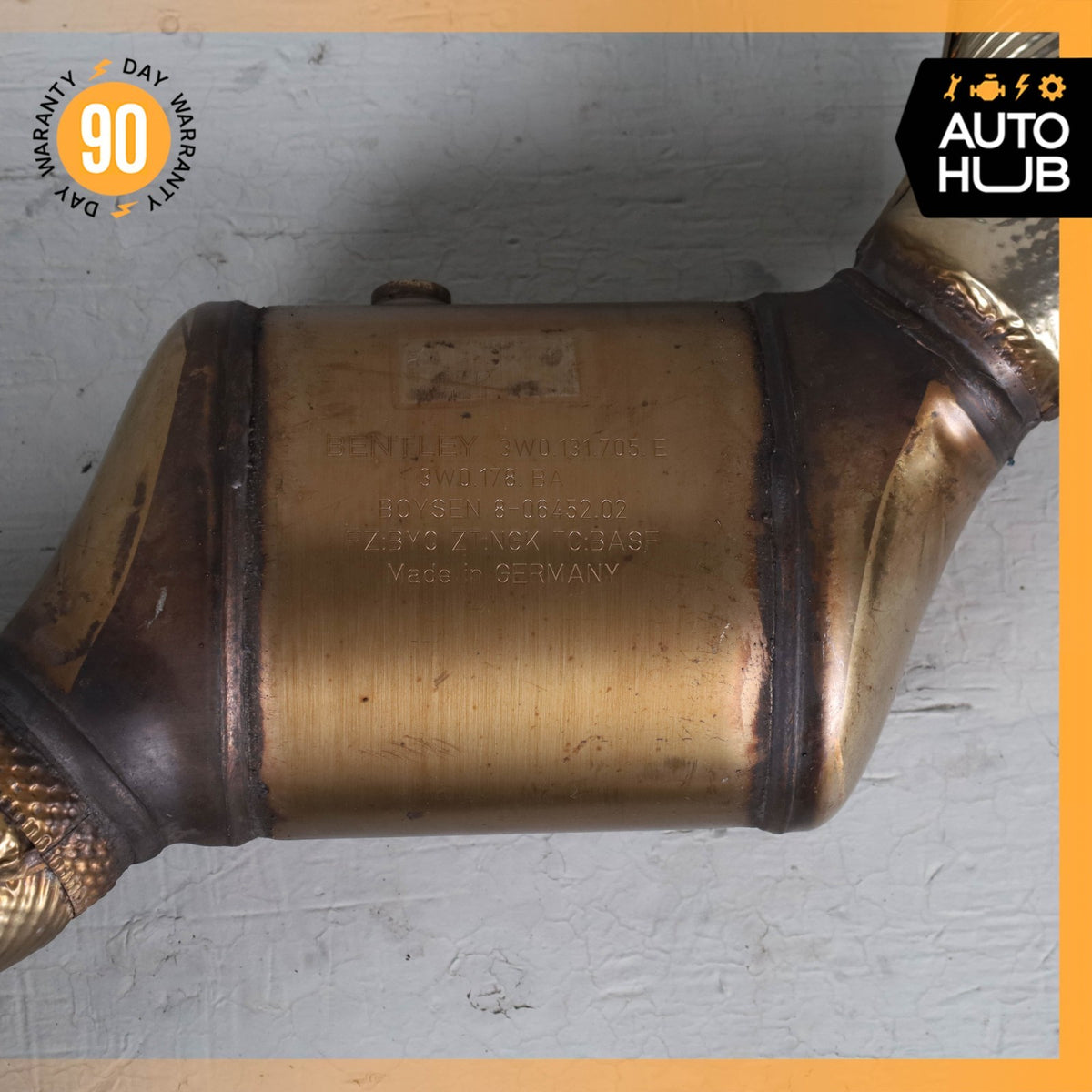13-18 Bentley Continental GT GTC 4.0L V8 Exhaust Downpipe Set 3W0131705E OEM - photo 5