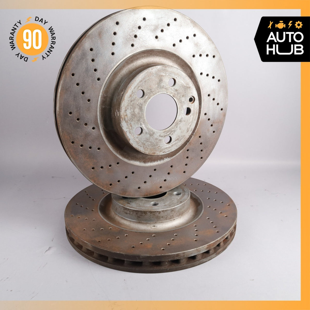 Mercedes R230 SL55 SL65 AMG SL600 CL550 Front Brake Rotors 2304210712 OEM 76k - photo 4