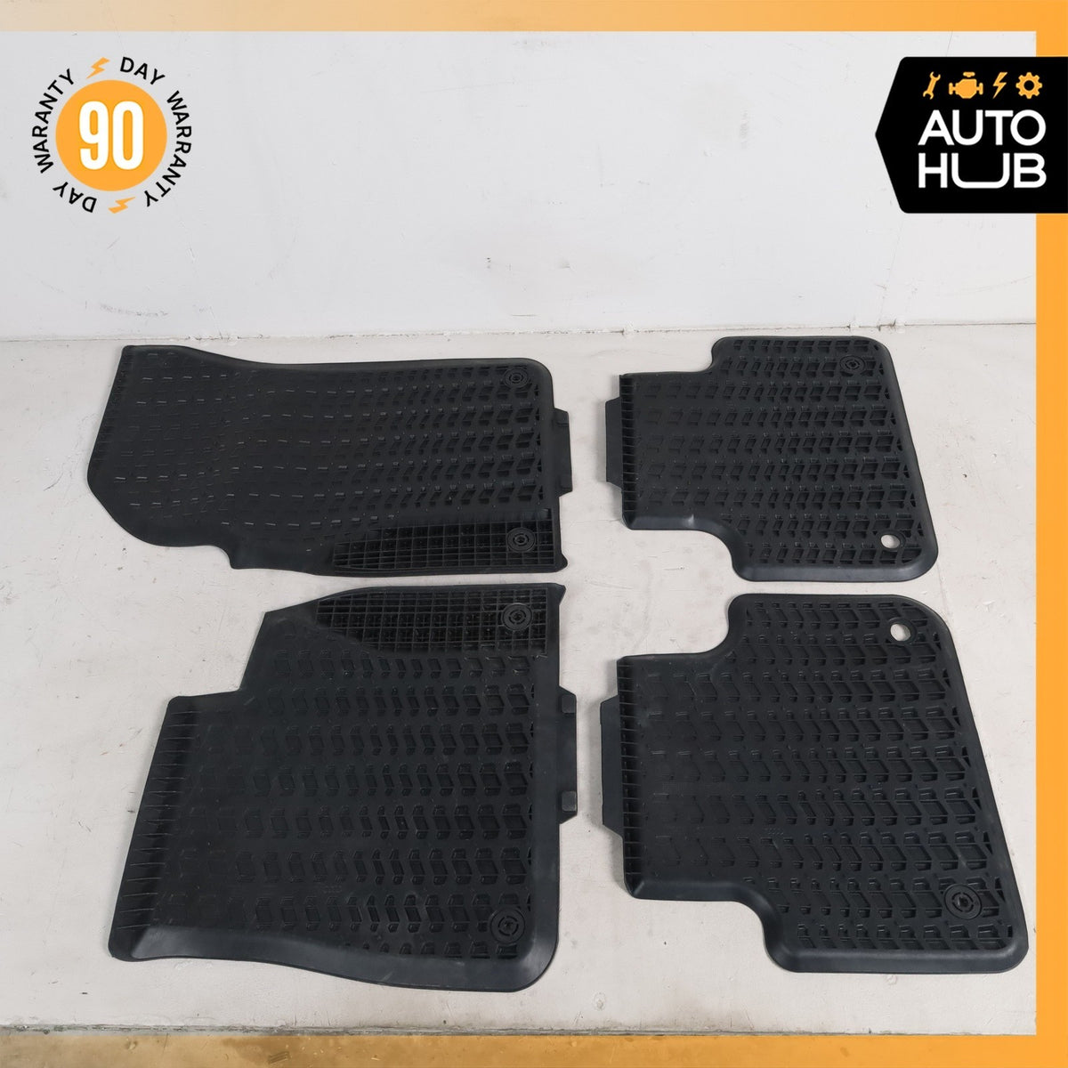 18-24 Audi 4M Q7 Front & Rear Floor Foot Mat Rubber Set OEM - photo 8