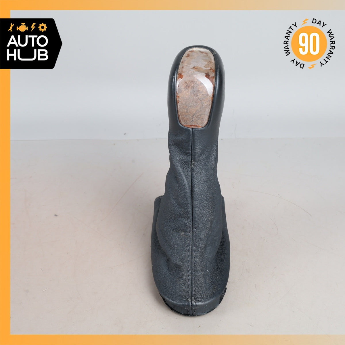 03-06 Mercedes W211 E320 E55 AMG Shift Shifter Knob Boot Cover Black Wood OEM - photo 2