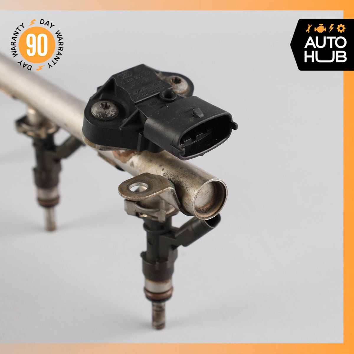 07-15 Mercedes W221 S63 E63 C63 AMG Engine Fuel Injector Rail w/ Injectors OEM - photo 7