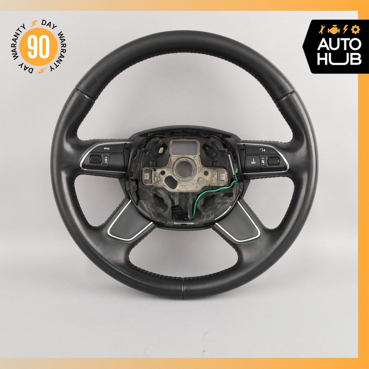 Audi 8R Q5 4-Spoke Steering Wheel w/ Switch Black 8R0419091BD OEM - photo 1