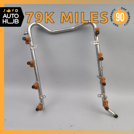 01-06 Mercedes R230 SL500 S500 Fuel Injection Rail Line w/ Injectors OEM 79k - photo 1