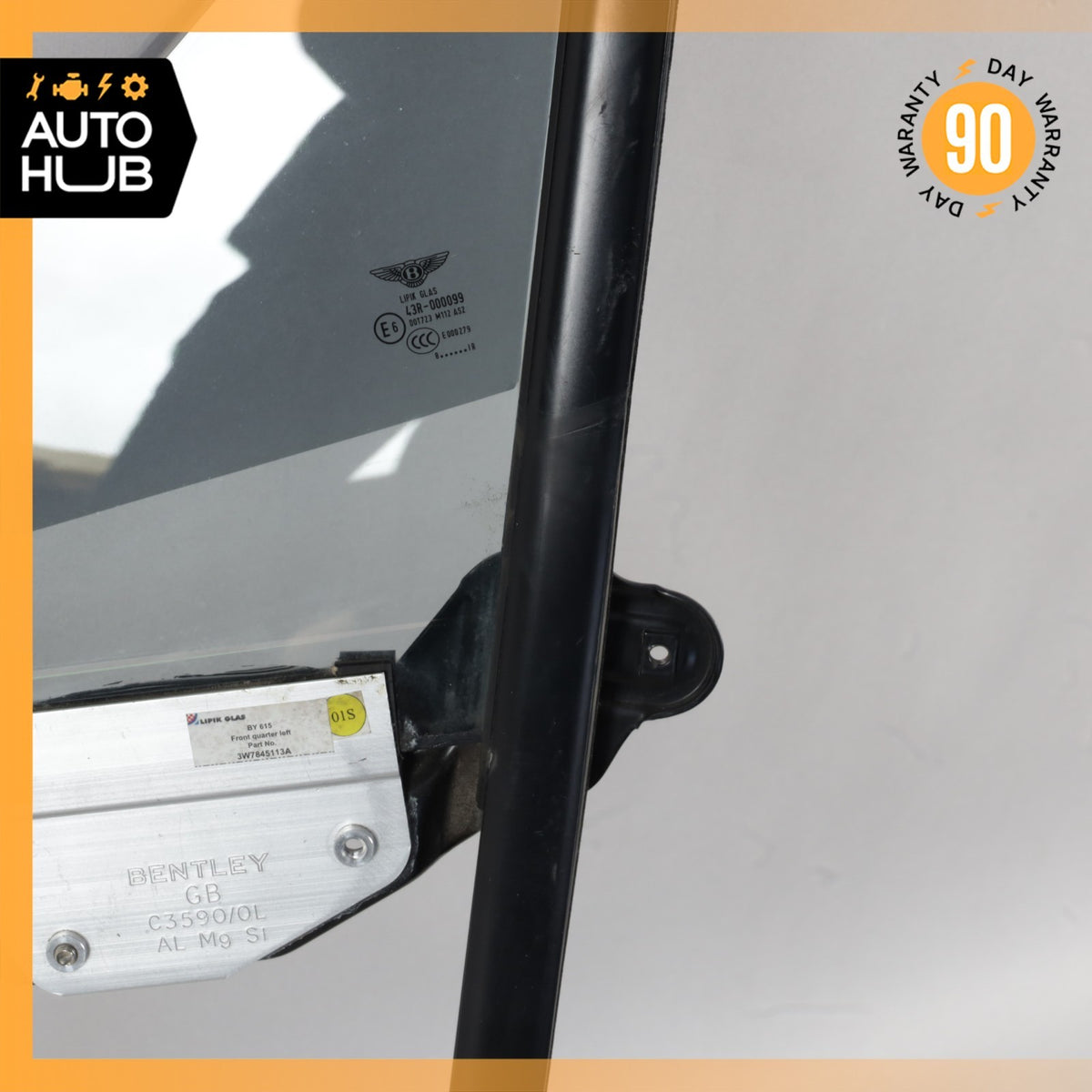 07-11 Bentley Continental GTC Front Left Side Door Vent Window Glass OEM - photo 3
