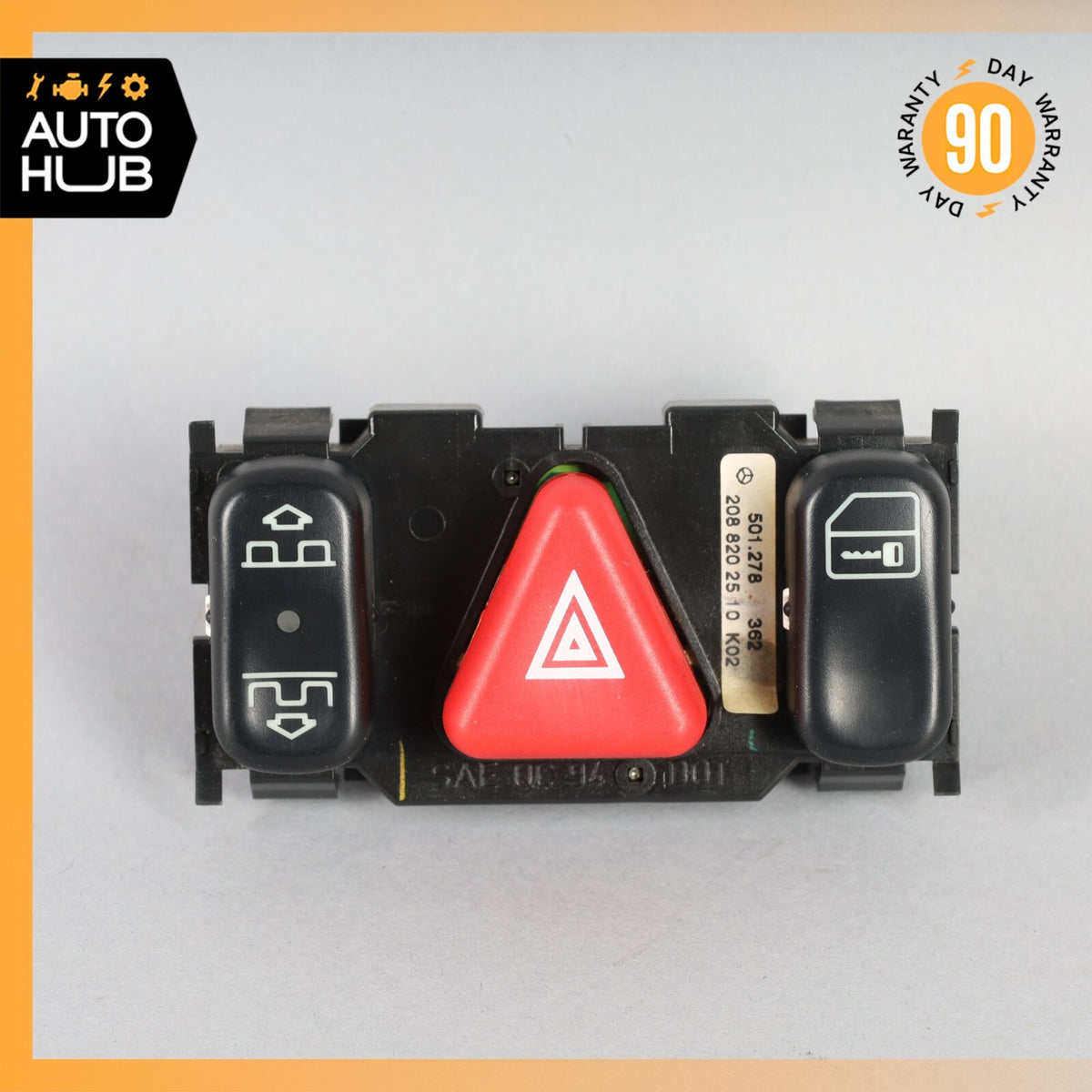 98-03 Mercedes W208 CLK430 CLK320 Hazard Door Lock Switch Control Panel OEM - photo 2