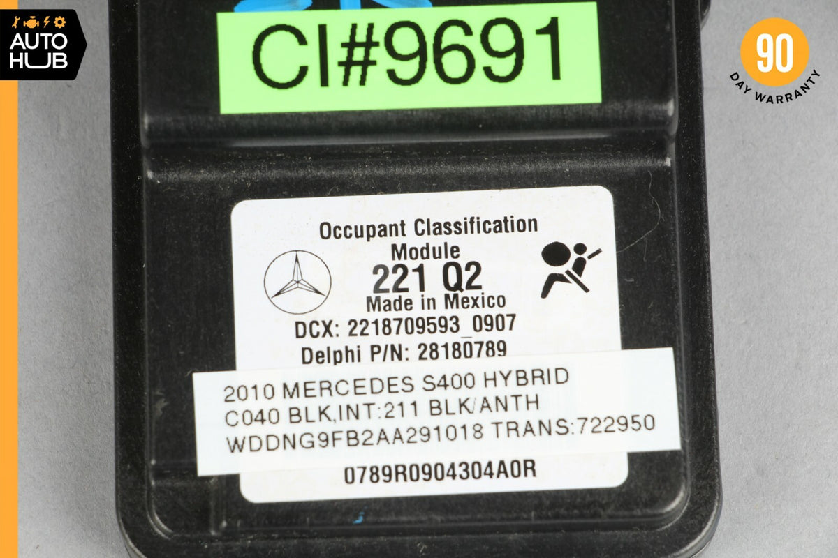 10-13 Mercedes W221 S400 S550 Seat Occupancy Module Sensor 2218709593 OEM - photo 6