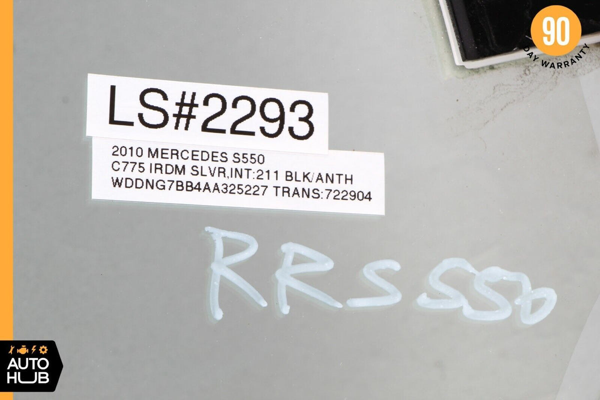 07-13 Mercedes W221 S550 S400 S350 Rear Right Side Door Window Glass OEM - photo 12