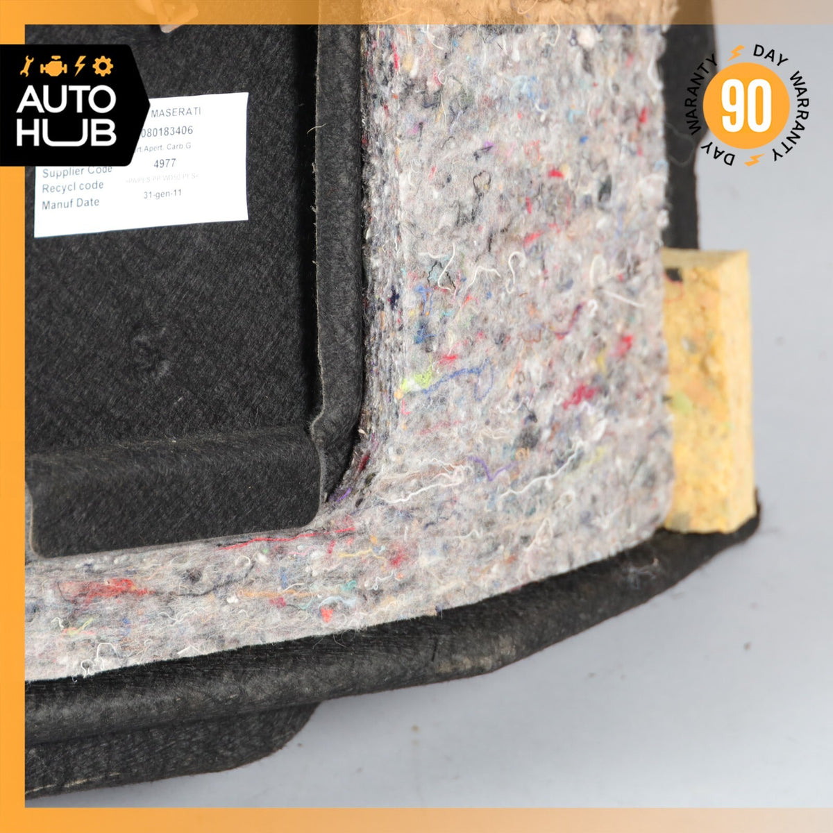 08-19 Maserati GranTurismo M145 Rear Left Side Trunk Floor Carpet Panel OEM 61k - photo 15