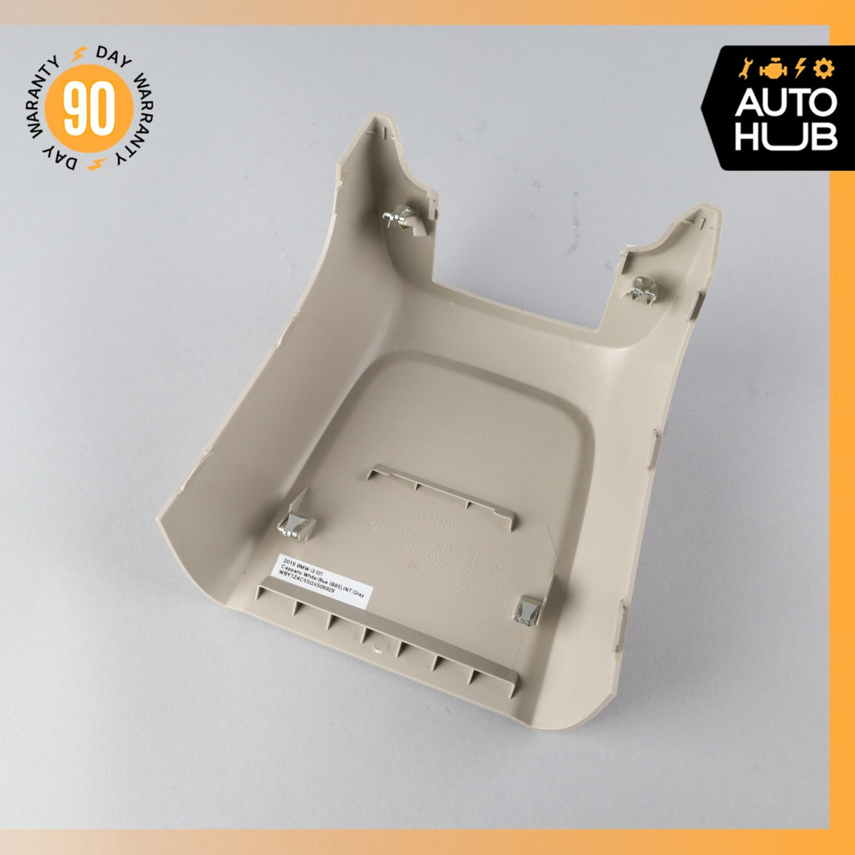 BMW i3 I01 Hybrid Rear Center Console Cover Panel Trim Gray OEM - photo 7